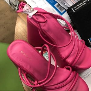 Chunky heel PLT size 5 pink